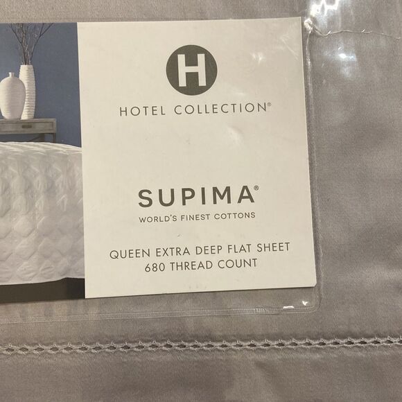 Hotel Collection Extra Deep Flat Sheet 680 Thread count - Picture 2 of 7